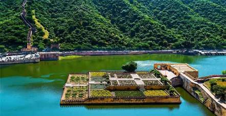 View of Amer Fort and Maota Lake, AI generated