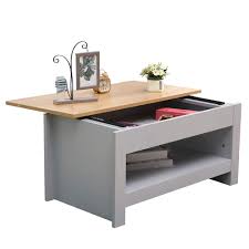 Shop sliding coffee table at bellacor. Cf Furniture Sliding Top Up Coffee Table Small Coffee Table Side Table With Shelf Grey Oak 85x47x42cm Buy Online In Qatar At Qatar Desertcart Com Productid 160848010