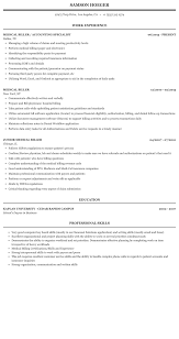 Medical Biller Resume Sample Mintresume