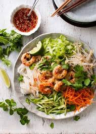 Vietnamese Noodle Salad With Shrimp Prawn Recipe Summer Seafood Recipes Cold Noodles Recipes Seafood Recipes