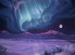 Snowfield Illumination By Kirk Reinert Northern Lights Art Background Art