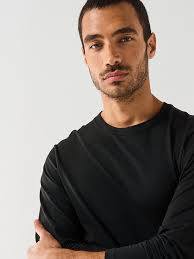 Lacoste Long Sleeve Sheen Finish Pyjama Set- Black