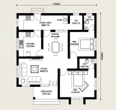 2 Bedroom Budget Home For 16 Lakhs With Free Plan Free Kerala Home Plans Budget House Plans 2bhk House Plan Square House Plans