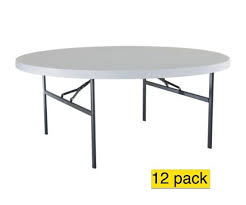 Lifetime 2673 6 Round Table 12 Pack With White Granite Color Top Round Folding Table Lifetime Tables Sale Table