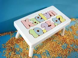 Maybe you would like to learn more about one of these? Classic Personalized White Wooden Name Puzzle Birthday Step Stool 1 To 8 Letters Free Shipping