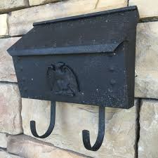 Residential mailboxes mounted mailbox box tops free shipping architecture big outdoor decor mailbox big box is your first stop for post mount and wall mount mounted residential mailbox. Vintage Cottage Mailbox 1960s Black Rustic Hammered Metal Federal Eagle Mail Box Wall Mounted Slot Mid Century Charming Decor Letter Holder Vintage Cottage Vintage Mailbox Hammered Metal