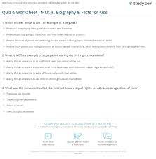 Will make you stop and think—and might just restore your faith in humanity. Quiz Worksheet Mlk Jr Biography Facts For Kids Study Com