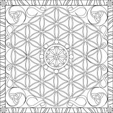 All of the coloring pages on this website are free to download and print. Coloring Page Book For Adults Square Format Flower Of Life Mandala Design Vector Illustration Stock Vector Illustration Of Contemporary Element 68884444