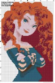 Schema Punto Croce Merida Ribelle The Brave 1766x2627 1722248 Punto Croce Ricamo A Punto Croce Disney Stitch