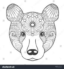Discover all our printable coloring pages for adults, to print or download for free ! Cute Bear Black White Hand Drawn Doodle Animal Royalty Free Stock Vector 400414969 Avopix Com