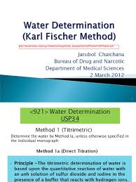Karl Fischer Titration And Water Standard Presentation