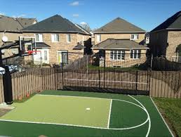 Backyard court from start to finish. Backyard Basketball Courts Outdoor Courts Toronto Oakville Mississauga Gta