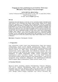 Hakcipta terpelihara © 2015 jabatan perkhidmatan veterinar negeri perak kemaskini terakhir : Pdf Pengajaran Dan Pembelajaran Di Institut Veterinar Malaysia Satu Kajian Fenomenologis Adlisensei Ivm Academia Edu