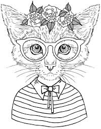 Check out our hipster coloring selection for the very best in unique or custom, handmade pieces from our shops. Best Coloring Books For Cat Lovers Cat Coloring Book Cat Coloring Page Animal Coloring Pages