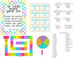 Spanish Board Game Set Ar Verbs Spanish Teaching Resources Spanish Students Spanish Classroom