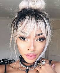 Ombre Dyed Hair Blonde With Dark Roots White Ombre Hair Dark Roots Blonde Hair