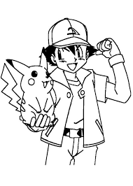 Ash Ketchum Encouraging Pikachu Coloring Page Pikachu Coloring Page Pokemon Coloring Pages Pokemon Coloring Sheets
