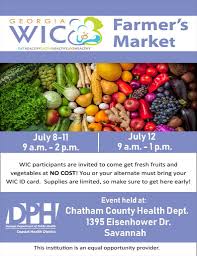 Citizen of at least 17. Chatham Co Wic Farmers Market Georgia Coastal Health District Georgia Coastal Health District