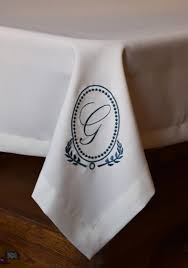 Monogram Tablecloth Custom Made Rectangle Tablecloth Square Tablecloth Dining Table Machine Embroidery Letter Monogram Table Cloths Table Cloth Rectangle Tablecloth Monogram