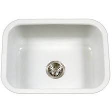 Since bare iron is enormously vulnerable to rusting, cast iron receives an intense porcelain enamel finish. Houzer Pcs 2500 Wh Porcela Series Porcelain Enamel Steel Undermount Single Bowl Kitchen Sink White Walmart Com Single Bowl Kitchen Sink Porcelain Kitchen Sink Undermount Kitchen Sinks