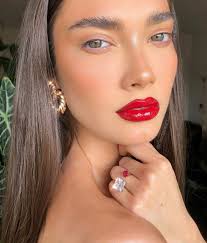 A Classic Look Aesthetic Makeup Red Lip Makeup Beauty Makeup