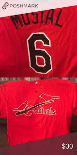 Black And Red Cardinals Jersey Stan Musial Stl Cardinals Shirt Stan Musial Stl Cardinals Shirt Men S Size Large Cardinals Shirts Tees Short S Clothes Design Cardinals Shirts Fashion Design