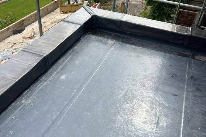 Newly installed flat roof