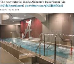 The university of alabama football program released a teaser video highlighting the. Ballin University Of Alabama S New 100 Million Football Locker Room Has A Waterfall Alabama Crimson Tide Locker Room Crimson Tide
