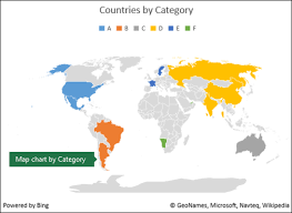Excel Map Chart By Category Map Chart Create A Map