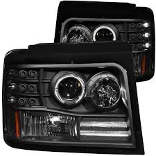Ford F350 Anzo Projector Headlights With Black Housing Halo With Side Marker Parking Lights 111184 By Anzo Ford F1000 Fusca Ford