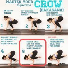 Bakasana, also called the crow pose or the crane pose, is a posture used in yoga wherein the practitioner basically rests her knees on her slightly bent arms from a crouching position with her feet raised. Crow Bakasana Is Definitely An Accessible Arm Balancing Pose Learn The Techniques And Continue To Practice Advanced Yoga Yoga Poses Advanced Body Weight