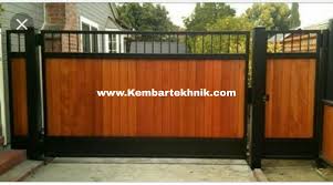 Popular model pintu gerbang minimalis kalsi plang , paling dicari!. Pintu Gerbang Besi Minimalis Kombinasi Kayu Contoh Pintu Gerbang Minimalis