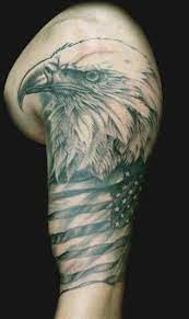 50 Amazing Perfectly Place Eagle Tattoos Designs With Meaning Half Sleeve Tattoo Eagle Shoulder Tattoo American Flag Tattoo