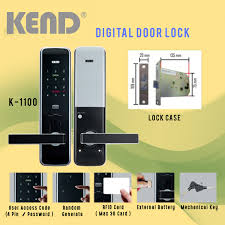 Kunci pintu digital bisa pin atau kartu dan pemasangan mudah. Digital Door Lock Kend K1100 Kenari Djaja