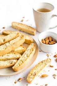 Gluten free amaretto biscotti a lightly toasted sweet treat made with almond flour, amaretto liquor then dipped in dark chocolate. Crunchy Almond Biscotti Gluten Free Dairy Free Dish By Dish