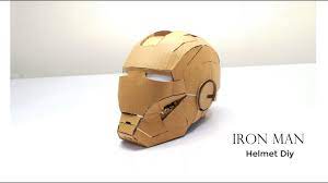 How to make an easy paper iron man hand. Iron Man Helmet Diy From Cardboard Youtube