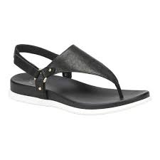 Womens Sofft Felisa Thong Sandal Size 9 M Black Full Grain