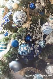 Beautiful Blue And White Christmas Home Decorating Ideas Plus 18 Other Bloggers Christmas Home Tours Blue Christmas Tree Decorations Blue Christmas Decor White Christmas Decor