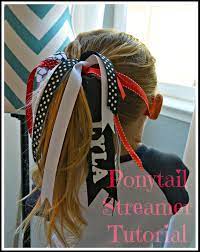 Ponytail Streamer Tutorial So Easy To Make Plus You Can Customize It To Your Kids T Cute Diy Hair Accessories Ponytail Streamer Ponytail Streamer Tutorial