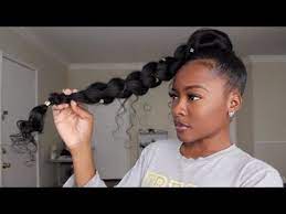 Jumbo Braid Goddess Ponytail Natural Hair Video Natural Hair Styles Braided Hairstyles Easy Hair Videos