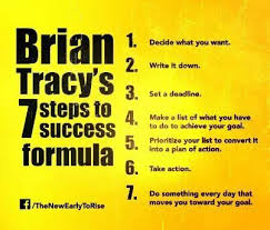 Seven Steps To Success Steps To Success Brian Tracy Quotes Success Goals