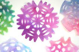 Gorgeous Coloured Coffee Filter Snowflakes Fun Winter Crafts Coffee Filters Snowflakes Winter Crafts