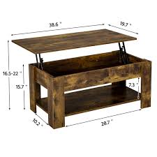 Enjoy incredible storage and an attractive piece of furniture with the magnussen stratton rustic lift top storage coffee table with casters, boasting a lift top for hidden storage. Modern Wood Lift Top Coffee Table With Hidden Compartment And Lower Shelf Rustic Brown Walmart Com Walmart Com