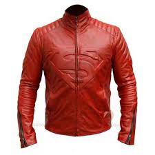 Superman Smallville Red Leather Jacket Leather Motorcycle Jacket Real Leather Jacket Leather Jacket Men