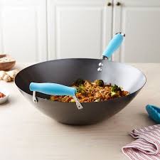 Tasty Carbon Steel Non Stick Stir Fry Pan Wok 14 Blue Walmart Com In 2021 Carbon Steel Wok Wok Basic Kitchen