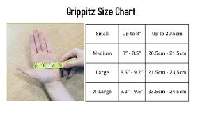 Grippitz Size Chart 3 The Active Hands Company