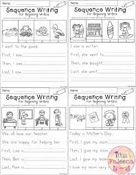 May Sequence Writing Contains 30 Pages Of Narrative Prompts Worksheets Students Will Observe Sequence Writing Kindergarten Writing Prompts Writing Worksheets