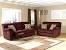 Burgundy And Cream Living Room