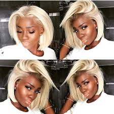 Beauty Human Hair Wig Quality Blonde Bob Wig Short Hair Styles Platinum Blonde Hair