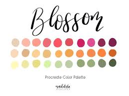 Blossom Procreate Color Palette Color Swatches Ipad Pro Etsy In 2021 Color Palette Color Swatches Palette